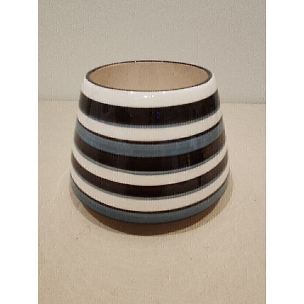 Home Interior Striped Candle Jar Shade Topper